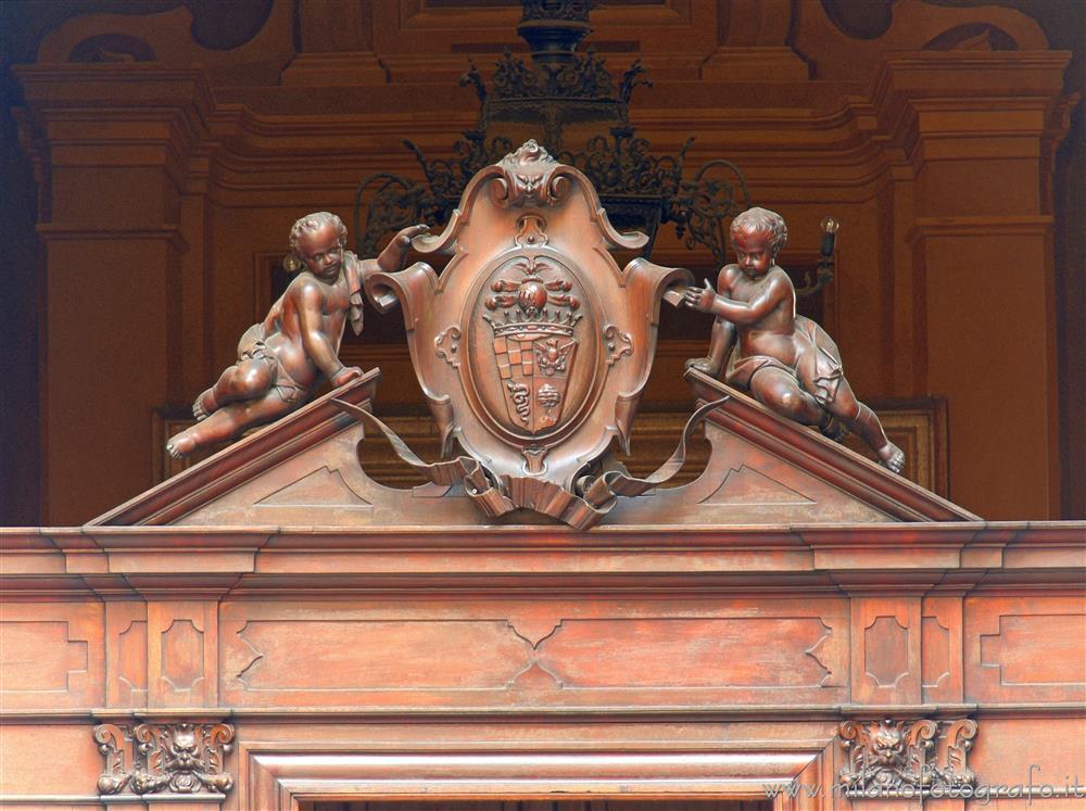 Milan (Italy) - Coat of arms on top of the entrance gate of Serbelloni Palace